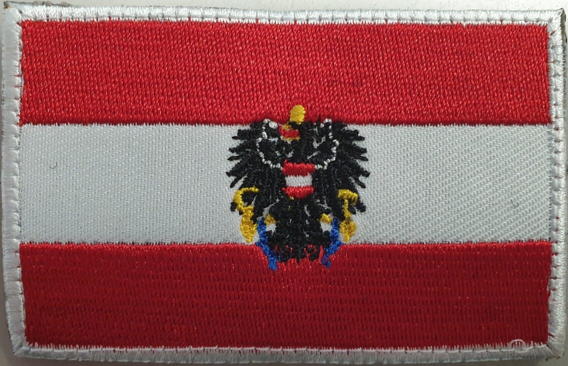 Patch Sticker zum aufb&uuml;geln &Ouml;sterreich / Austria mit Wappen | 5.5 x 9 cm - Bild 2